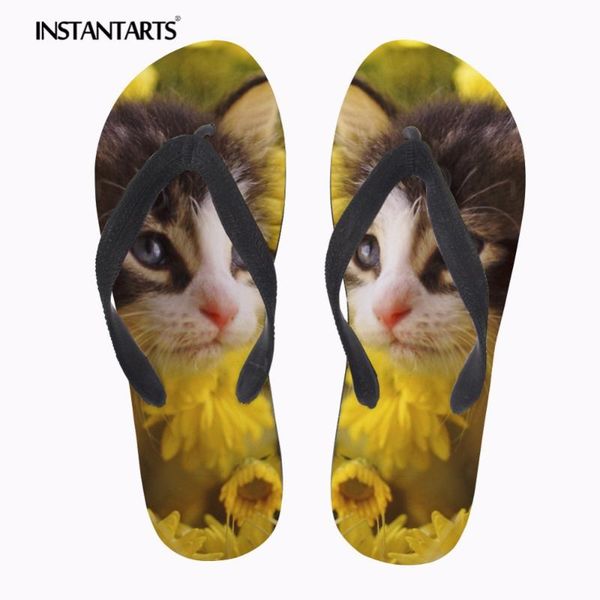 slippers instantarts youth girl summer home cute pet cat floral print women casual outside beach water flip flops soft zapatilla, Black
slippers instantarts youth girl summer home cute pet cat floral print women casual outside beach water flip flops soft zapatilla, Black