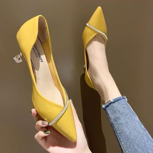 dress shoes women's 2021 spring fashion rhinestones with pointed net red single girls' high heels thin, Black
dress shoes women's 2021 spring fashion rhinestones with pointed net red single girls' high heels thin, Black