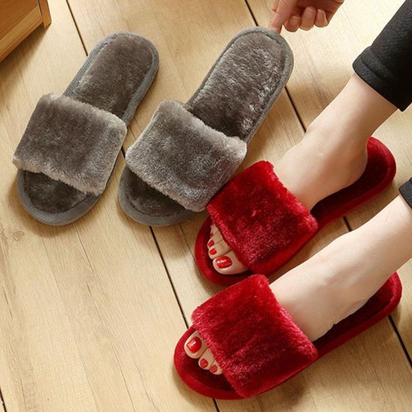 slippers soid 3-color furry slides women home winter warm shoes slip on flats female faux fur, Black
slippers soid 3-color furry slides women home winter warm shoes slip on flats female faux fur, Black