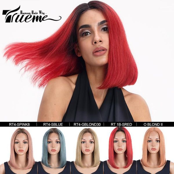 trueme ombre red middle part lace front wig 12 inch short bob human hair wigs orange golden blonde silver blue pink1, Black;brown
trueme ombre red middle part lace front wig 12 inch short bob human hair wigs orange golden blonde silver blue pink1, Black;brown
