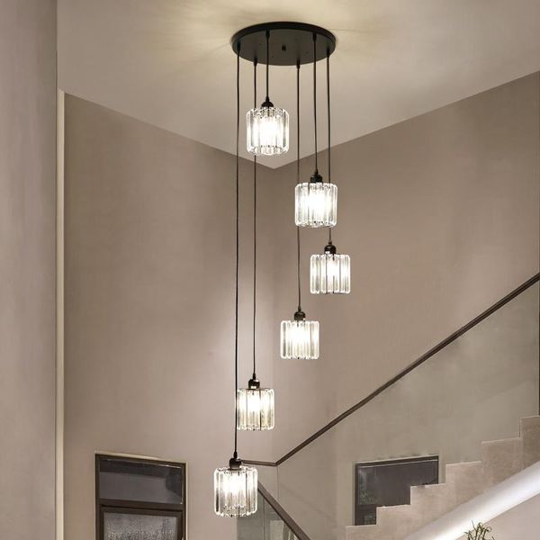 modern spiral crystal staircase chandelier luxury retro led ceiling el lobby loft living room lighting pendant lamps
modern spiral crystal staircase chandelier luxury retro led ceiling el lobby loft living room lighting pendant lamps