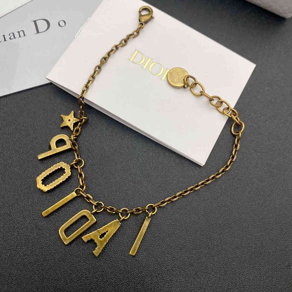 aaa designer jewelry made old letter zircon five pointed star hand decoration celebrity small fashion bracelet, Silver
aaa designer jewelry made old letter zircon five pointed star hand decoration celebrity small fashion bracelet, Silver