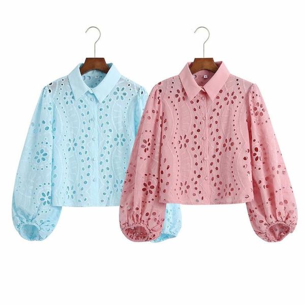 women's blouses & shirts cokago flower embroidery shirt women buttons down blouse long sleeve lapel hollow out casual chic blusas, White
women's blouses & shirts cokago flower embroidery shirt women buttons down blouse long sleeve lapel hollow out casual chic blusas, White