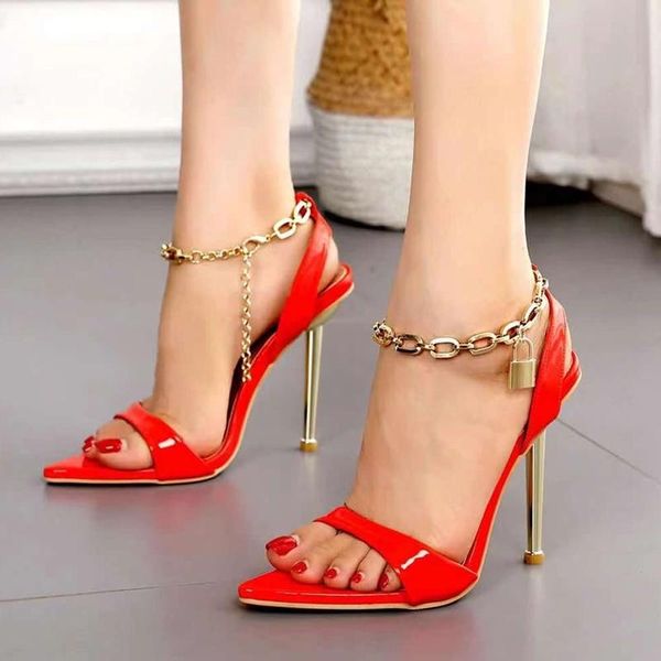 dress shoes ladies' high heel party wedding pointy toe ankle chain metal thin women size, Black
dress shoes ladies' high heel party wedding pointy toe ankle chain metal thin women size, Black