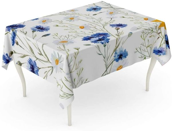 blue flower watercolor cornflower daisy pattern floral spring white trend retro table cloth
blue flower watercolor cornflower daisy pattern floral spring white trend retro table cloth