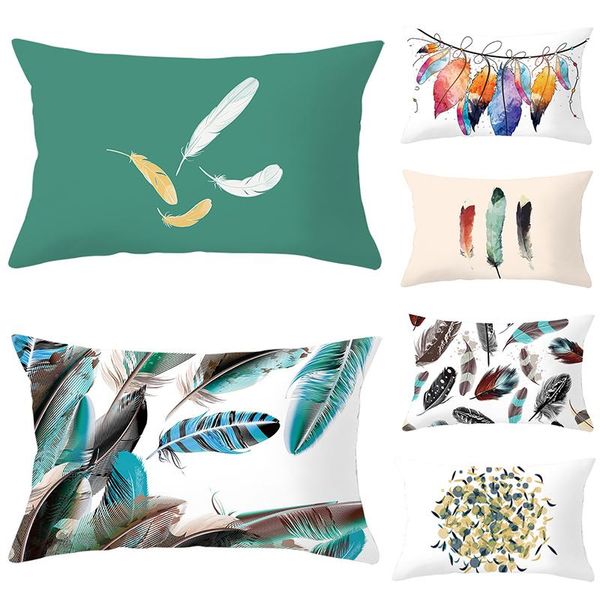 pillow case nordic style cushion cover feather print pillowcase ins peach skin comfortable waist household items
pillow case nordic style cushion cover feather print pillowcase ins peach skin comfortable waist household items