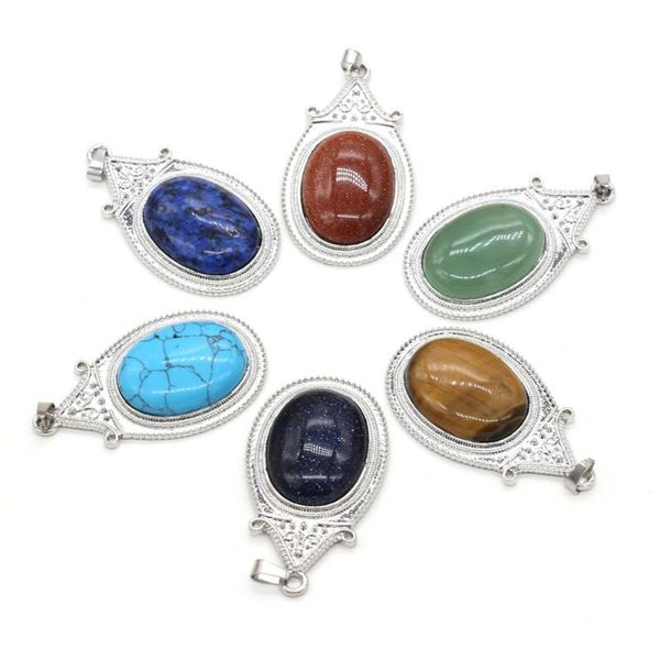 charms natural stone metal alloy pendant retro oval opal lapis lazuli tiger eye for women diy necklaces making jewelry 32x57mm, Bronze;silver
charms natural stone metal alloy pendant retro oval opal lapis lazuli tiger eye for women diy necklaces making jewelry 32x57mm, Bronze;silver