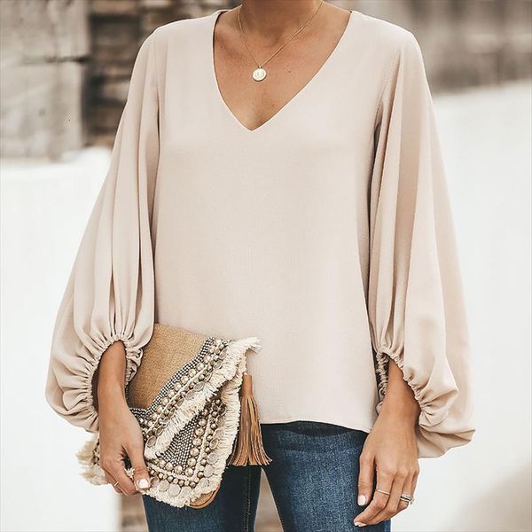 loose chiffon spring summer fashion women shirts long lantern sleeve casual v neck solid color plus size 5x, White
loose chiffon spring summer fashion women shirts long lantern sleeve casual v neck solid color plus size 5x, White