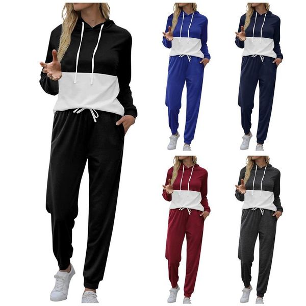 women's hoodies & sweatshirts tracksuits set women hooded sweatshirt sports suit autumn loose color blocking two piece fashion hoodie, Black
women's hoodies & sweatshirts tracksuits set women hooded sweatshirt sports suit autumn loose color blocking two piece fashion hoodie, Black