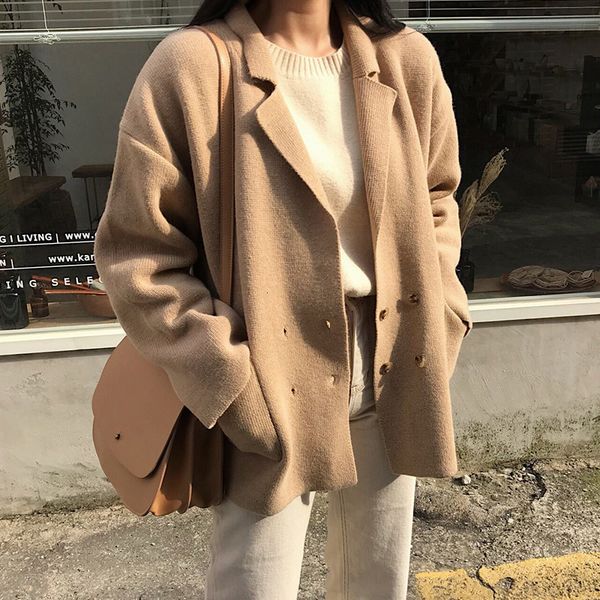 genayooa winter jacket long sleeve coat autumn cashmere coats and jackets women with pocket 210417, Black;brown
genayooa winter jacket long sleeve coat autumn cashmere coats and jackets women with pocket 210417, Black;brown