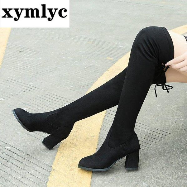 boots 2021 suede women over the knee lace up high heels autumn woman shoes winter size 35-40, Black
boots 2021 suede women over the knee lace up high heels autumn woman shoes winter size 35-40, Black