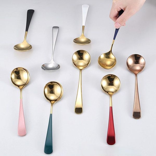 colorful tea spoon stainless steel cutlery set unique rainbow dessert gold spoons small coffee scoop
colorful tea spoon stainless steel cutlery set unique rainbow dessert gold spoons small coffee scoop