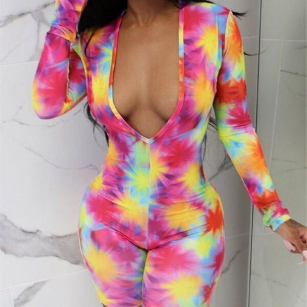 women's jumpsuits & rompers rainbow tie dye playsuit women deep v neck long sleeve party bodysuit harajuku high waist one piece overall, Black;white
women's jumpsuits & rompers rainbow tie dye playsuit women deep v neck long sleeve party bodysuit harajuku high waist one piece overall, Black;white