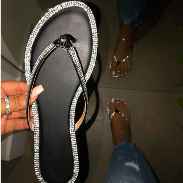 fashion roman rhinestone summer women slippers pvc flat bottom outdoor women's beach female flip flops, Black
fashion roman rhinestone summer women slippers pvc flat bottom outdoor women's beach female flip flops, Black