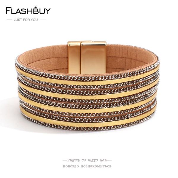 flashbuy design gold color metal chain bangles women male fashion magnetic charm leather jewelry tennis, Golden;silver
flashbuy design gold color metal chain bangles women male fashion magnetic charm leather jewelry tennis, Golden;silver