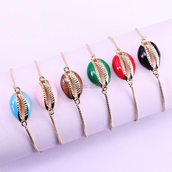 link, chain arrival 10pcs mix colors enamel conch shaped charm connector bracelet, adjustable gold slide bracelets, Black
link, chain arrival 10pcs mix colors enamel conch shaped charm connector bracelet, adjustable gold slide bracelets, Black