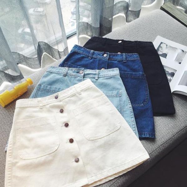 skirts 2021 summer womens ladies a-line pencil jeans skirt front button high waist denim small pockets black white
skirts 2021 summer womens ladies a-line pencil jeans skirt front button high waist denim small pockets black white