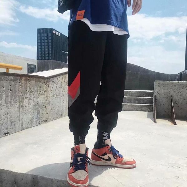men's pants mens sweatpant solid male joogers cool comfortable streetwear, Black