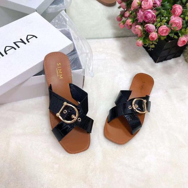 slippers 2021 cross thick soled everyday casual flat shoes women's sandals summer, Black
slippers 2021 cross thick soled everyday casual flat shoes women's sandals summer, Black