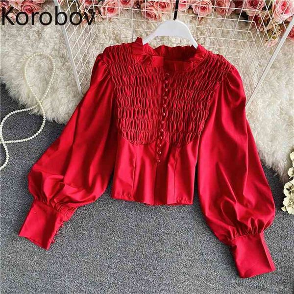 korobov new blusas femme stand collar long sleeve shirts women solid color slim fit vintage blouse female elegant all-match 210430, White
korobov new blusas femme stand collar long sleeve shirts women solid color slim fit vintage blouse female elegant all-match 210430, White