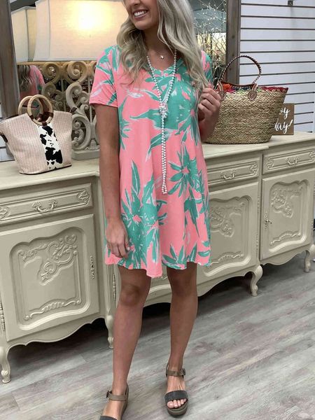 Fashion Dress 2021 Summer Women' V-neck Print, Lt116 - picture color
Fashion Dress 2021 Summer Women' V-neck Print, Lt116 - picture color