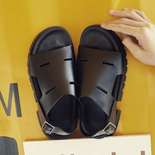 sandals men 2021 summer genuine leather gladiator sandal buckle strap open toe beach slippers mens breathable non-slip slide, Black
sandals men 2021 summer genuine leather gladiator sandal buckle strap open toe beach slippers mens breathable non-slip slide, Black