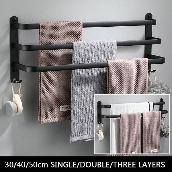 towel racks aluminum 3 wall mounted layer matte black rack hanger rail 30-50cm bathroom bar
towel racks aluminum 3 wall mounted layer matte black rack hanger rail 30-50cm bathroom bar