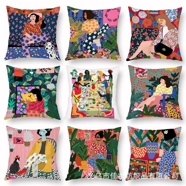 cushion/decorative pillow creative illustration girl with flower pillowcase soft throw cushion cover 45x45cm home decorative for bed sofa
cushion/decorative pillow creative illustration girl with flower pillowcase soft throw cushion cover 45x45cm home decorative for bed sofa