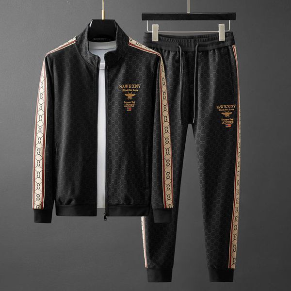 new light luxury fashion cardigan et men's embroidered little bee coat leisure sports two-piece set, Gray
new light luxury fashion cardigan et men's embroidered little bee coat leisure sports two-piece set, Gray