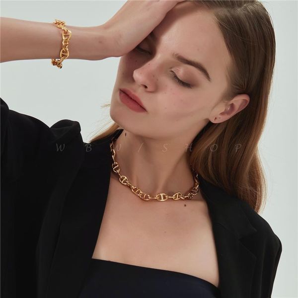 chokers timeless wonder metal geo pig nose choker necklace women jewelry set punk designer ins trendy runway egirl emo party 5426, Golden;silver
chokers timeless wonder metal geo pig nose choker necklace women jewelry set punk designer ins trendy runway egirl emo party 5426, Golden;silver