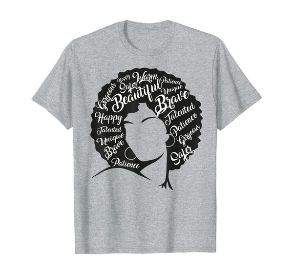 black history month natural hair afro word art t-shirt, White;black