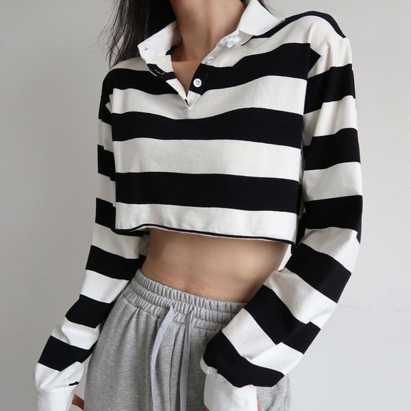 europe american turn-down collar loose slim striped high waist short umbilical full sleeve women's sweatshirt 8cs7 hoodies & sweatshirt, Black
europe american turn-down collar loose slim striped high waist short umbilical full sleeve women's sweatshirt 8cs7 hoodies & sweatshirt, Black