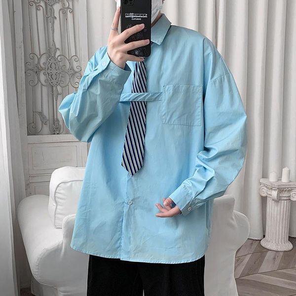 men's casual shirts mens solid long sleeve shirt pure cotton loose chemise homme male chic office, White;black
men's casual shirts mens solid long sleeve shirt pure cotton loose chemise homme male chic office, White;black