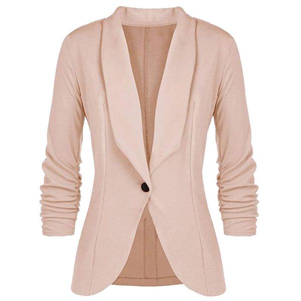 women's suits & blazers beige single button women and jackets 2021 spring autumn fashion ladies business office suit jacket female outw, White;black
women's suits & blazers beige single button women and jackets 2021 spring autumn fashion ladies business office suit jacket female outw, White;black