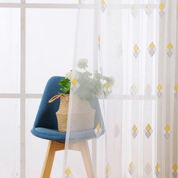 modern chiffon curtain rhombic embroidery bedroom children's room kitchen yarn decoration tulle & drapes
modern chiffon curtain rhombic embroidery bedroom children's room kitchen yarn decoration tulle & drapes