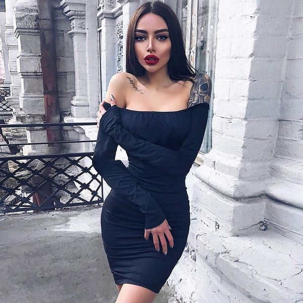 casual dresses women's long-sleeved bodycon dress fashion solid color off-the-shoulder mid-waist skinny short, Black;gray
casual dresses women's long-sleeved bodycon dress fashion solid color off-the-shoulder mid-waist skinny short, Black;gray