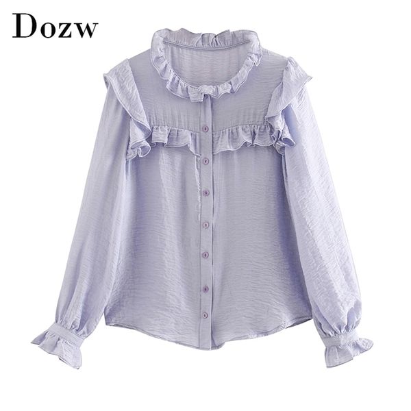 women elegant purple ruffled blouse long sleeve solid casual chic ladies office wear tunic shirt camisas 210515, White
women elegant purple ruffled blouse long sleeve solid casual chic ladies office wear tunic shirt camisas 210515, White