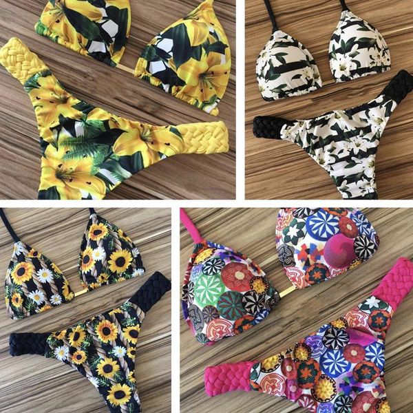 floral print bikini set summer beachwear bathers bathing suit push up swimsuit women bandage halter biquini women's swimwear, White;black
floral print bikini set summer beachwear bathers bathing suit push up swimsuit women bandage halter biquini women's swimwear, White;black