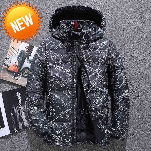 winter warm white duck down jacket men outwear camouflage thicken parkas hooded coat casual windbreaker jackets doudoune homme, Black 
winter warm white duck down jacket men outwear camouflage thicken parkas hooded coat casual windbreaker jackets doudoune homme, Black