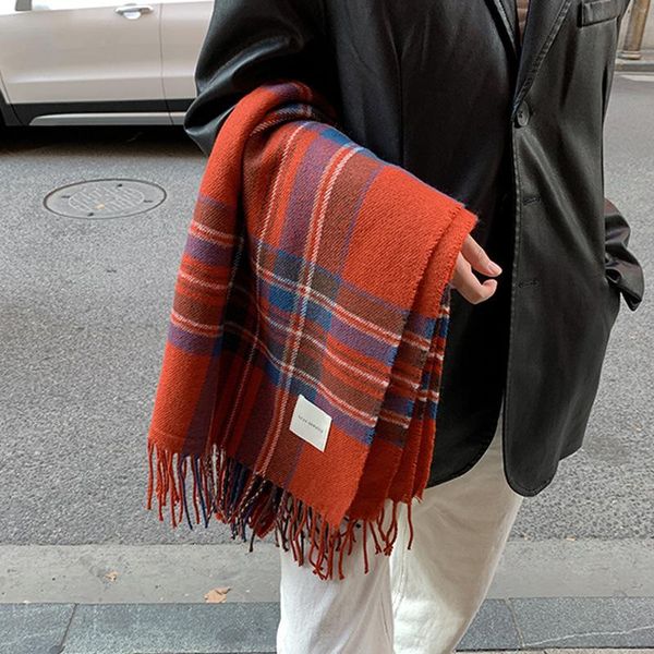 scarves retro scarf cashmere plaid women's winter warm shawl wrap bandana pashmina tassel female foulard blanket christmas gift, Blue;gray
scarves retro scarf cashmere plaid women's winter warm shawl wrap bandana pashmina tassel female foulard blanket christmas gift, Blue;gray