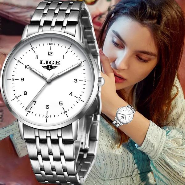 wristwatches lige 2021 rose gold watch women watches ladies bracelet female quartz lady waterproof clock relogio feminino, Slivery;brown
wristwatches lige 2021 rose gold watch women watches ladies bracelet female quartz lady waterproof clock relogio feminino, Slivery;brown