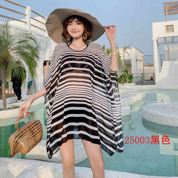 striped swimsuit chiffon three piece women's swimsuit bikini beach swimsuit set, White;black
striped swimsuit chiffon three piece women's swimsuit bikini beach swimsuit set, White;black