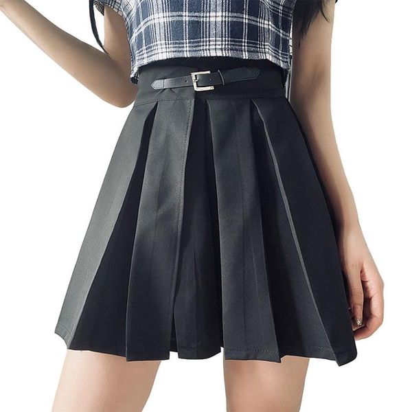 skirts women pleat skirt school uniforms ladies jupe saia faldas japanese style high waist a-line short with buckle belt, Black
skirts women pleat skirt school uniforms ladies jupe saia faldas japanese style high waist a-line short with buckle belt, Black