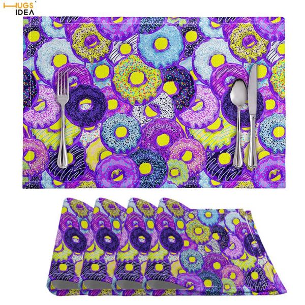 mats & pads hugsidea pink and purple donuts pattern dining placemat easy to clean home decor dish place mat heat resistant table pad 4pcs
mats & pads hugsidea pink and purple donuts pattern dining placemat easy to clean home decor dish place mat heat resistant table pad 4pcs