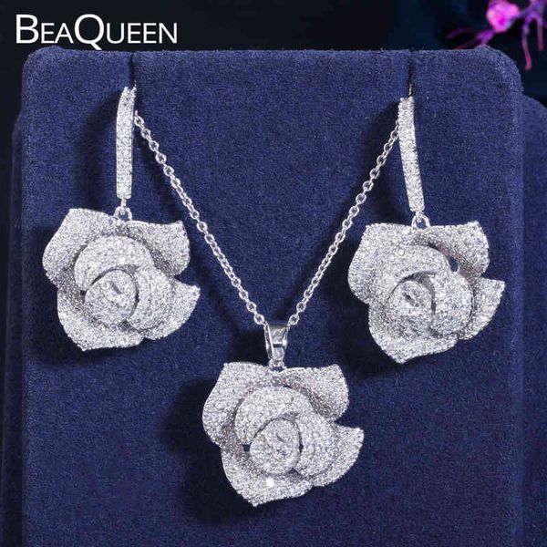 jewelry sets beaqueen beautiful rose flower drop dangle earrings micro pave cubic zircon women wedding set for bridesmaids js044, Black
jewelry sets beaqueen beautiful rose flower drop dangle earrings micro pave cubic zircon women wedding set for bridesmaids js044, Black
