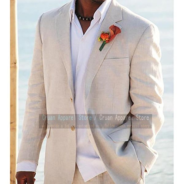 men's suits & blazers latest beige beach wedding men set slim fit causal summer linen male blazer groom tuxedo jacket pants 2 pieces cl, White;black
men's suits & blazers latest beige beach wedding men set slim fit causal summer linen male blazer groom tuxedo jacket pants 2 pieces cl, White;black