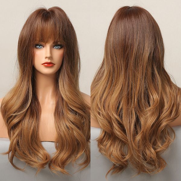 ombre brown synthetic wigs with full bangs natural long wavy wigs for black women heat resistant fiber cosplay wigs daily party
ombre brown synthetic wigs with full bangs natural long wavy wigs for black women heat resistant fiber cosplay wigs daily party