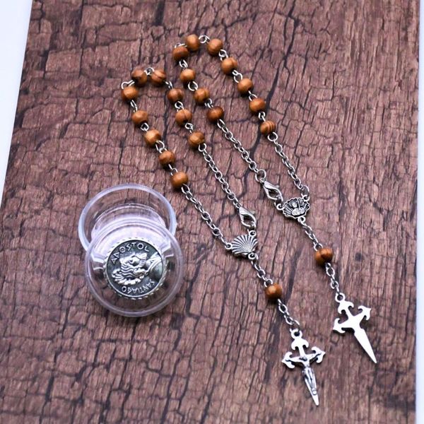 link, chain 6mm wooden beads rosary bracelet christian catholic jesus cross bracelets for women religious church prayer jewelry, Black
link, chain 6mm wooden beads rosary bracelet christian catholic jesus cross bracelets for women religious church prayer jewelry, Black