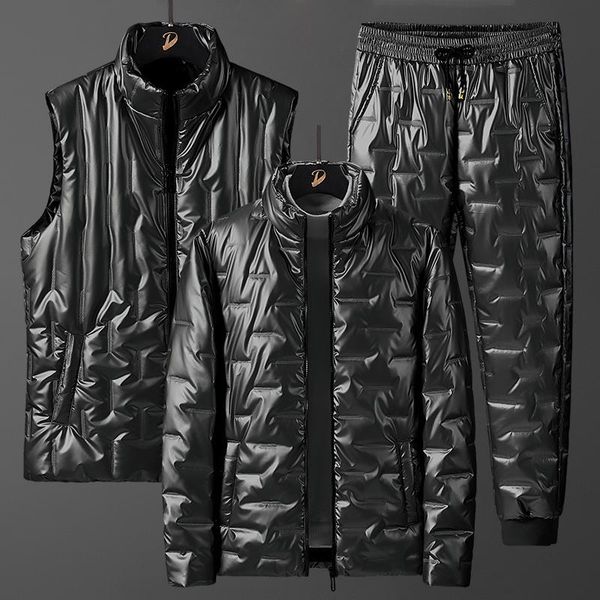 jogging clothing winter outdoor cotton coat vest pants set men solid casual skiting windproof warm thicken waterproof sport jacket trousers, Black;red
jogging clothing winter outdoor cotton coat vest pants set men solid casual skiting windproof warm thicken waterproof sport jacket trousers, Black;red