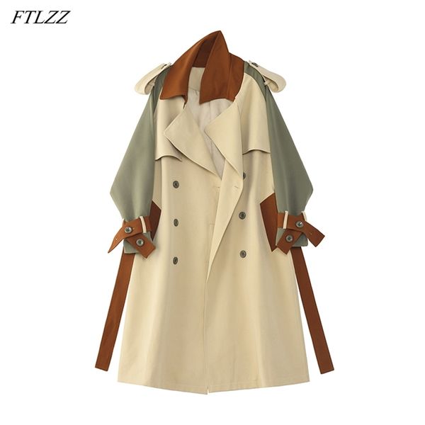 spring autumn women elegant double-breasted trench color contrast adjustable waist long sleeve coat jacket 210430, White;black
spring autumn women elegant double-breasted trench color contrast adjustable waist long sleeve coat jacket 210430, White;black
